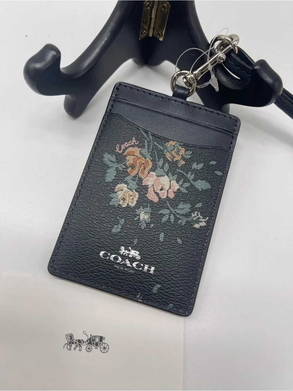 Coach Mini Skinny Crossgrain Leather Id Card Zip Closure Case M/Taupe NWT